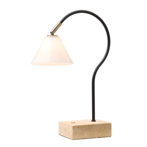 Halo Design Question Draagbare Lamp Zwart/ Antiek Messing/ Opaal