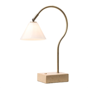 Halo Design Question Draagbare Lamp Antiek Messing/ Opaal