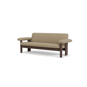 Audo Brasilia Sofa 2-zits Donker Gebeitst eiken/Audo Bouclé