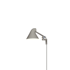 Louis Poulsen NJP Wandlamp Korte Arm 3000K Licht Aluminium/ Grijs