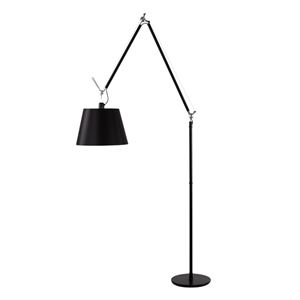 Artemide Tolomeo Mega Vloerlamp Zwart 42 cm Lampenkap m. dimmer