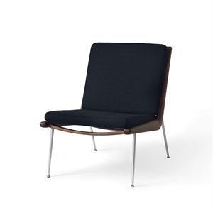 &Tradition Boomerang HM1 Fauteuil Walnoot/Loop Marine K5042/40/Steel