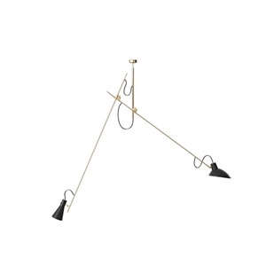 Astep VV Cinquanta Plafondlamp Pendel Messing/ Zwart