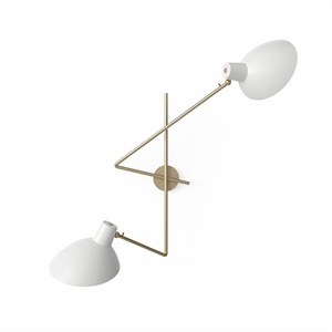 Astep VV Cinquanta Wandlamp Twin Messing/ Wit