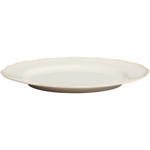 Decotique Fleur Bord 28 cm Set van 4 Wit/Zand