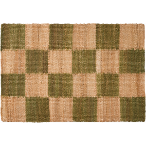 Decotique Chess Deurmat 60x90 Jute/Groen