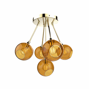 Design by Us Ballroom Molecule Ceiling lamp Amber & Gold