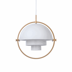 GUBI Multi-Lite Pendant White & Brass