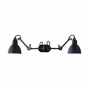 Lampe Gras N204 wall lamp Double mat black & mat blue