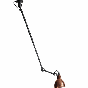 Lampe Gras N302 ceiling lamp mat black & raw copper/white