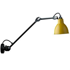 Lampe Gras N304 L40 Wandlamp Mat Zwart & Geel Hardwired