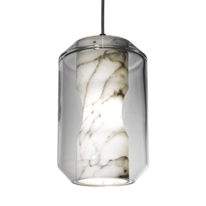 Lee Broom Chamber Light Pendulum Large Carrara Marble/Crystal