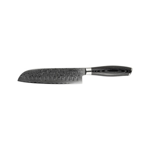 Mareld Akio Japans Olijf Geslepen Santoku Mes 18 cm Zwart