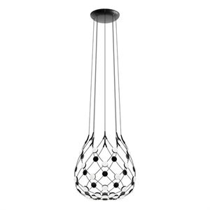 Luceplan Mesh Hanglamp Ø55 Zwart 1 Meter