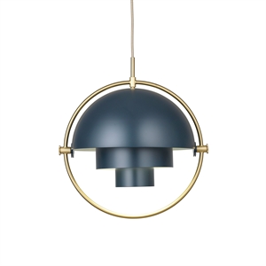 GUBI Multi-Lite Hanglamp Groot Messing & Middernachtblauw - Limited Edition