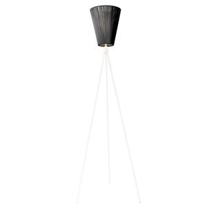 Northern Oslo Wood Vloerlamp Met Wit Voet En Optionele Lampenkap