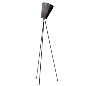 Northern Oslo Wood Vloerlamp Mat Zwarte Voet & Vrije Keuze Lampenkap