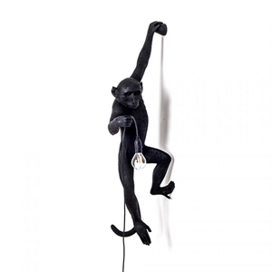 Seletti Monkey Hangend Links Wandlamp Zwart Buiten