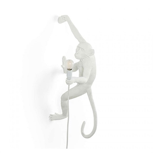 Seletti Monkey Hanging Rechts Wandlamp Wit