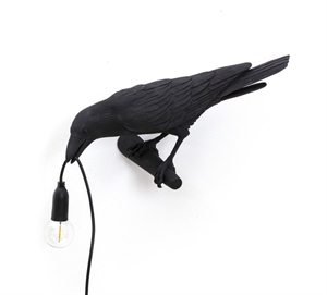 Seletti Bird Looking Left Wandlamp Zwart Buiten