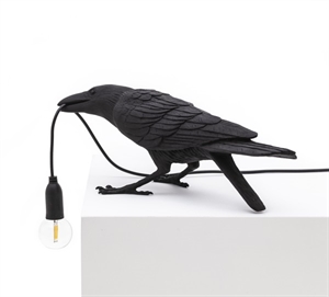Seletti Bird Playing Tafellamp Zwart Buiten