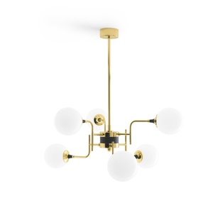 Stilnovo Galassia Hanglamp 6 Goud/ Wit