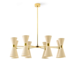 Stilnovo Megafono Hanglamp 16 goud/ivoor