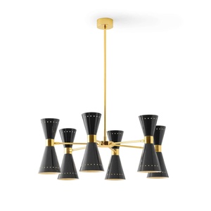 Stilnovo Megafono Hanglamp 12 goud/ Zwart/ivoor