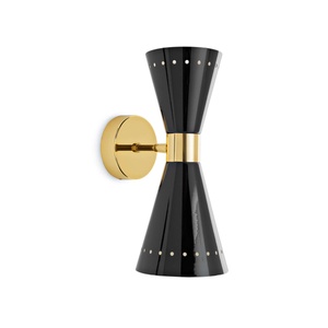 Stilnovo Megafono Wandlamp 2 Goud/ Zwart/Ivoor