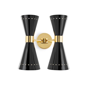 Stilnovo Megafono Wandlamp 4 Goud/ Zwart/Ivoor