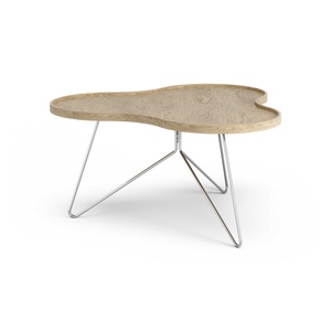Swedese Flower Mono Salontafel 90x84 Eiken/ Chroom