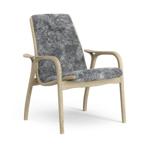 Swedese Laminaat Fauteuil Eikenfineer/Scandinavisch Grijs/Schapenvacht