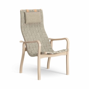 Swedese Primo Fauteuil Hoog Natuurlijk Beuken/ Zwart