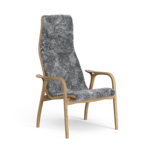 Swedese Lamino Fauteuil Hoog Geoliede Eiken/Scandinavisch Grijs/Schapenvacht