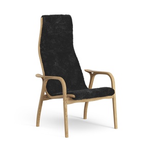 Swedese Lamino Fauteuil Hoog Geoliede Eiken/ Zwart/Schapenvacht