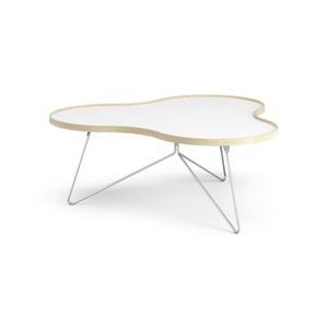 Swedese Flower salontafel 114x107 Wit/beuken/ Chroom