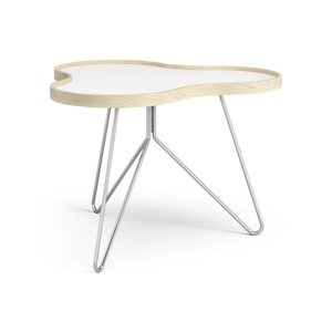 Swedese Flower salontafel 66x62 Wit/beuken/ Chroom