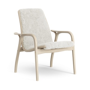Swedese Laminaat Fauteuil Gelakt Eiken/ Gebroken Wit/ Schapenvacht