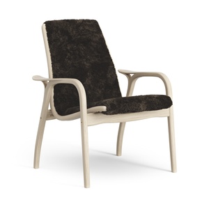 Swedese Laminaat Fauteuil Gelakt Eiken/Espresso/Schapenvacht