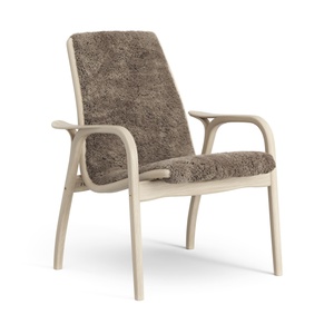 Swedese Laminaat Fauteuil Gelakt Eiken/Sahara/Schapenvacht