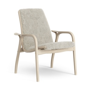 Swedese Laminaat Fauteuil Gelakt Eiken/Moonlight/Schapenvacht
