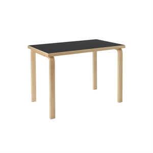 Artek Aalto 80B Kindertafel, Rechthoekig, Zwart.