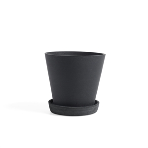 HAY Flowerpot met Schotel L Zwart