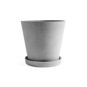 HAY Flowerpot Pot Met Schotel XXXL Grijs
