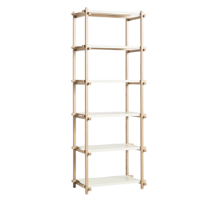 HAY Woody Shelving 2.0 Boekenkast Hoog Amandelwit/Staal