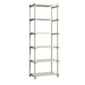 HAY Woody Shelving 2.0 Boekenkast Hoog Smokey Grijs/Staal