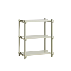 HAY Woody Shelving 2.0 Boekenkast Klein Smokey Grijs/Staal