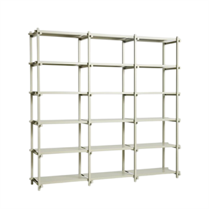 HAY Woody Shelving 2.0 Boekenkast Groot Rookgrijs/Staal