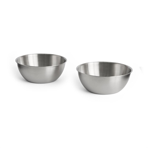 HAY Outdoor Market Bowl Set van 2 Klein Zilver