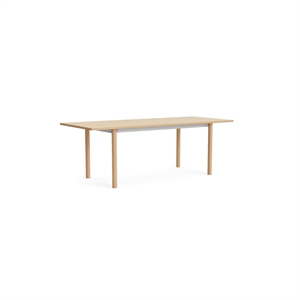 HAY Annex Overhang Eettafel L220 Gelakt Eiken/Geanodiseerd Aluminium
